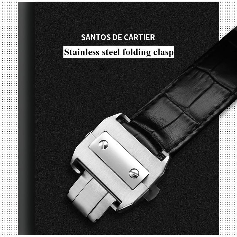 Da Bò Cao Cấp Dây Đeo Đồng Hồ  - đánh giá và giá Cartier Watch Santos