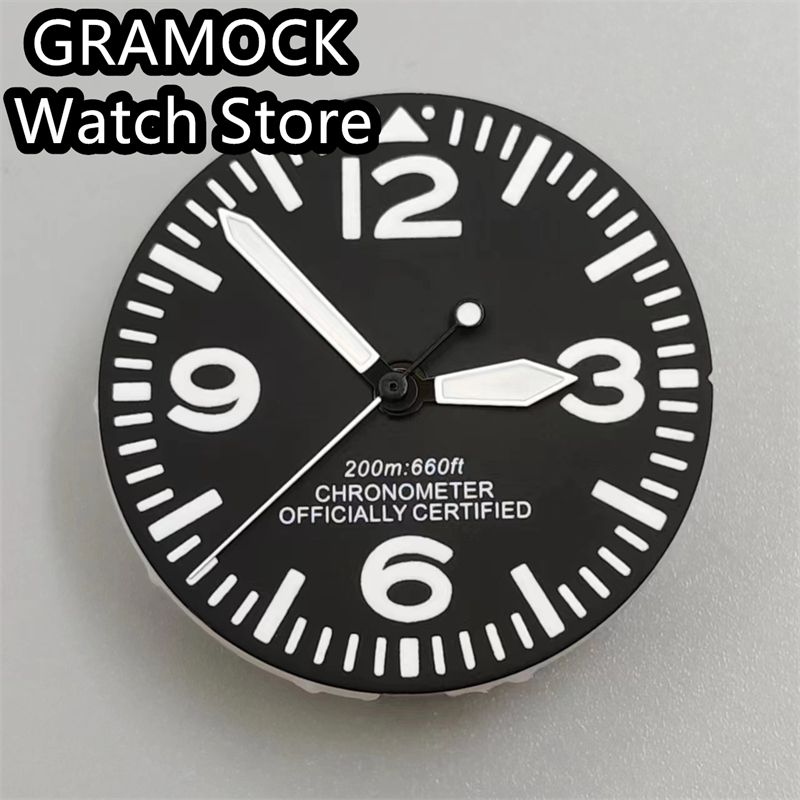 GRAMOCK 29mm Dial Black Watch  - đánh giá và giá Seiko Watch 5 Sports