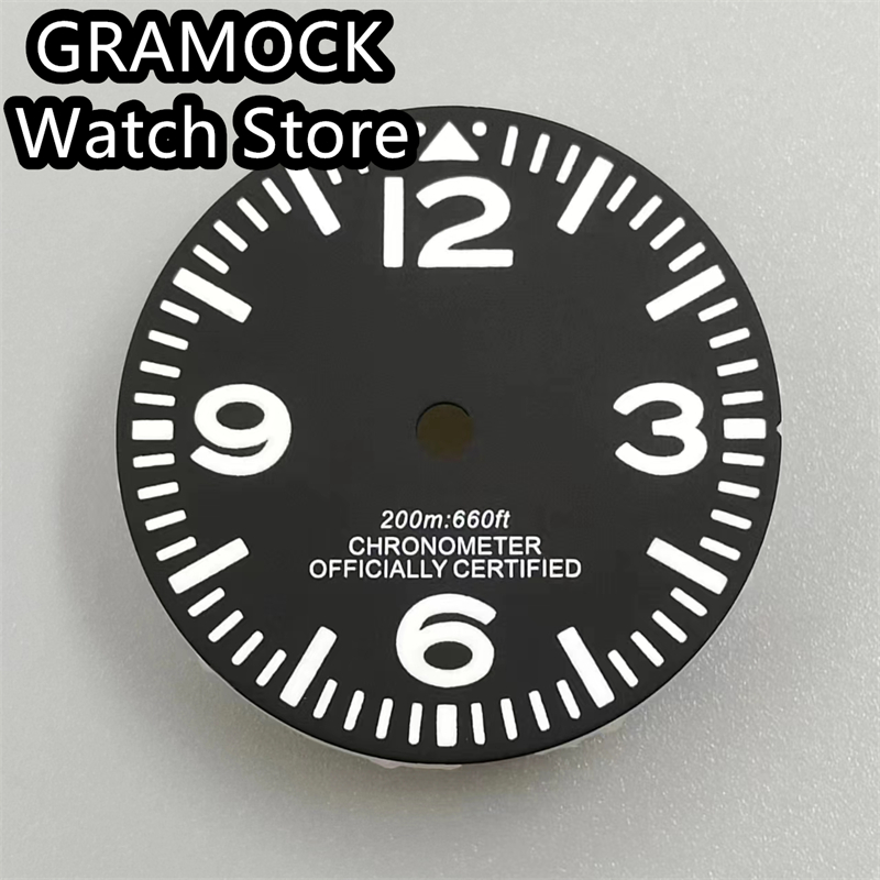 GRAMOCK 29mm Dial Black Watch  - đánh giá và giá Seiko Watch 5 Sports