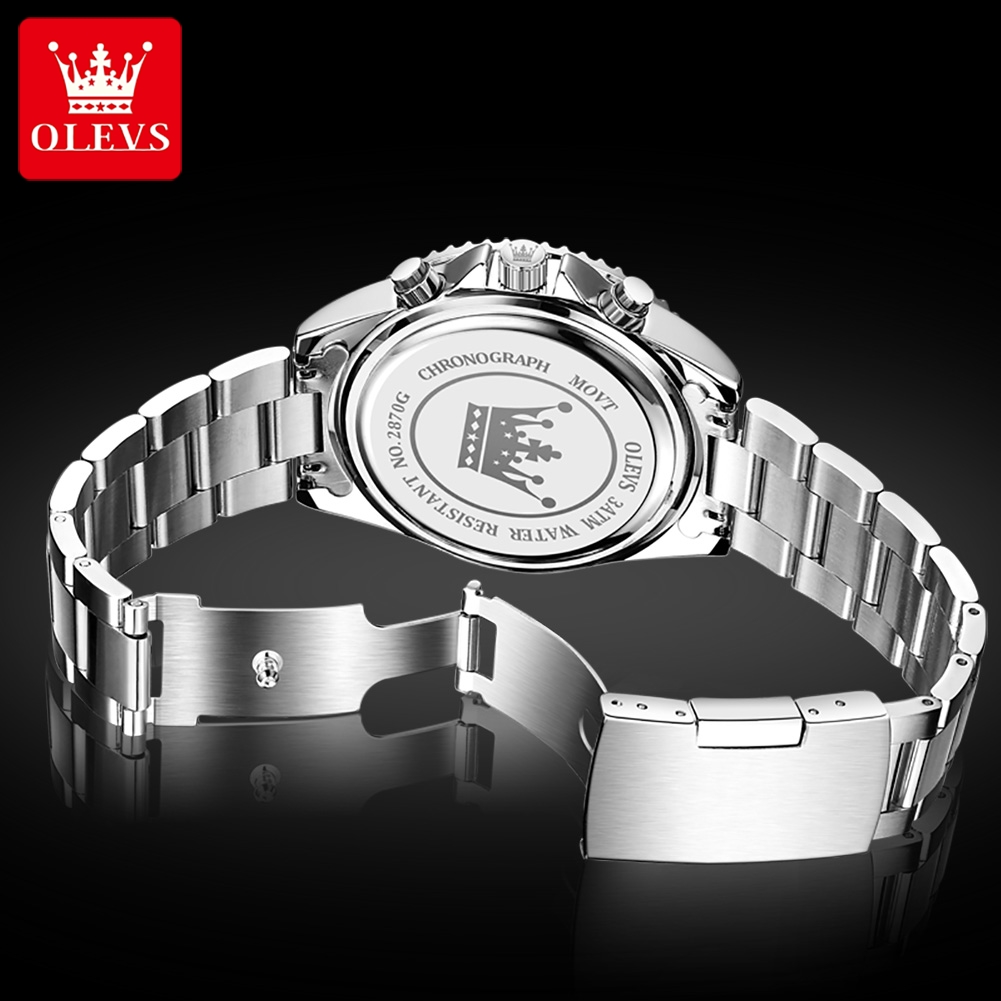 OLEVS 2870 Men's Watches Moon  - đánh giá và giá Patek Philippe Watch Nautilus